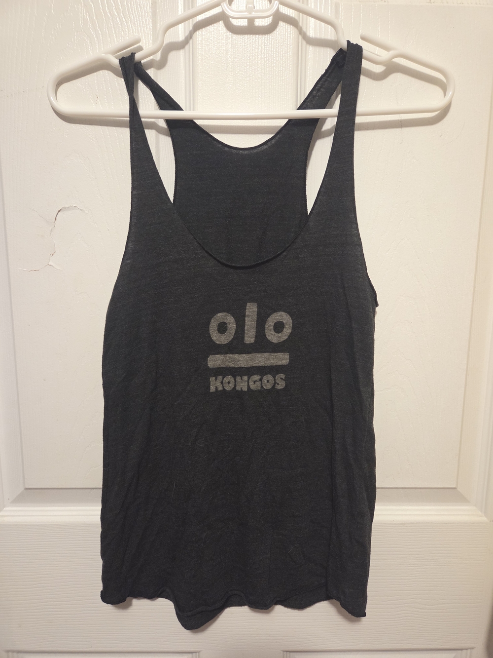 American Apparel Black Graphic Racerback Tank Top